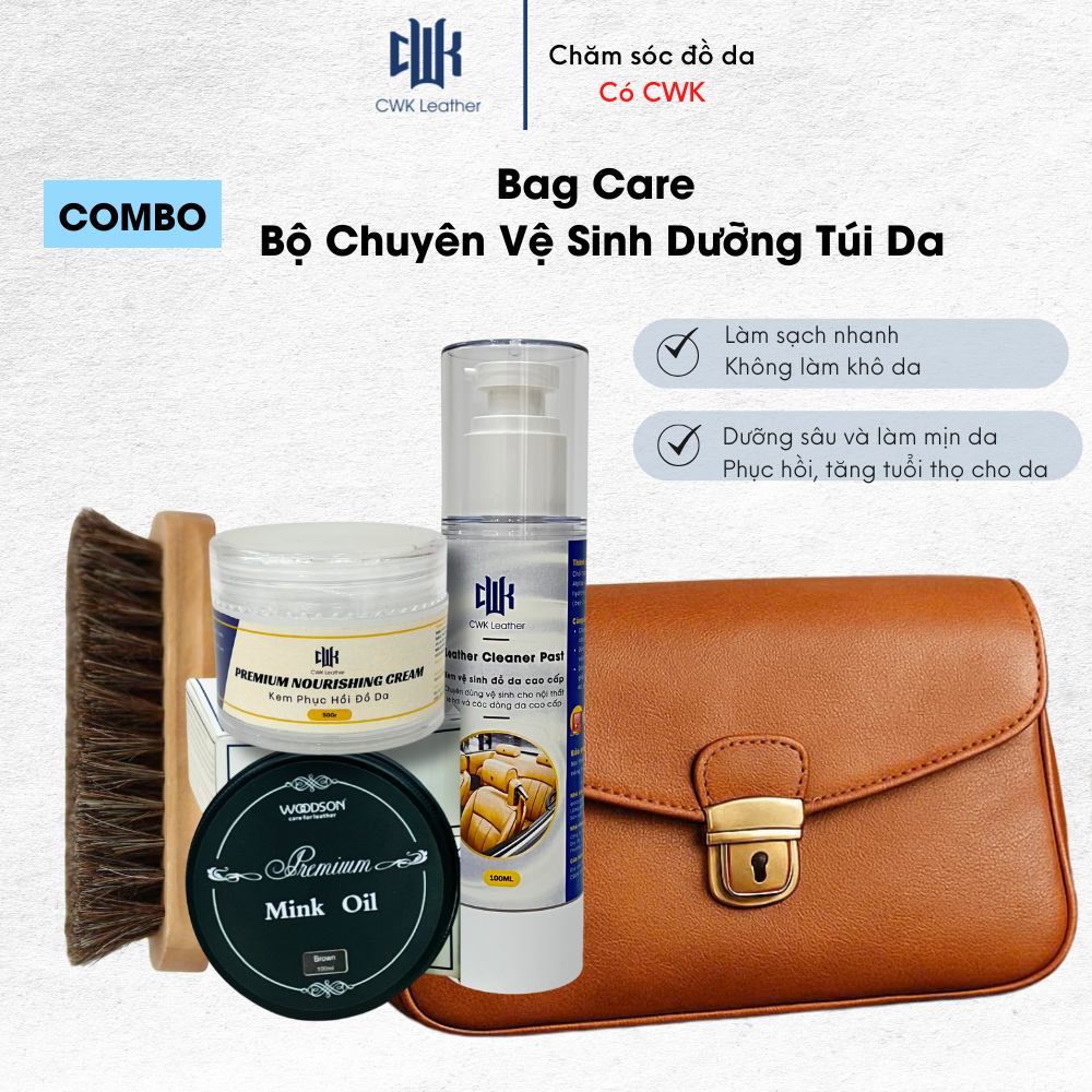 Bag Care Bộ Chuyên Chăm Sóc Vệ Sinh Phục Hồi Túi Da
