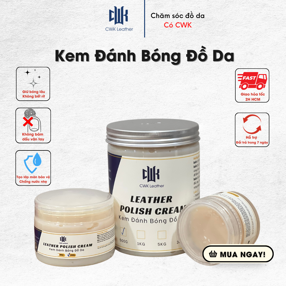 Kem đánh bóng da cá sấu, da bò, giày da, túi da, dây đồng hồ da