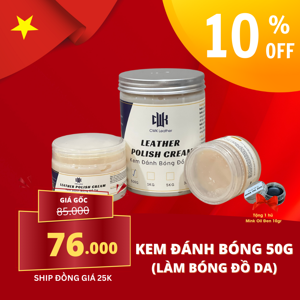 Kem đánh bóng da cá sấu, da bò, giày da, túi da, dây đồng hồ da
