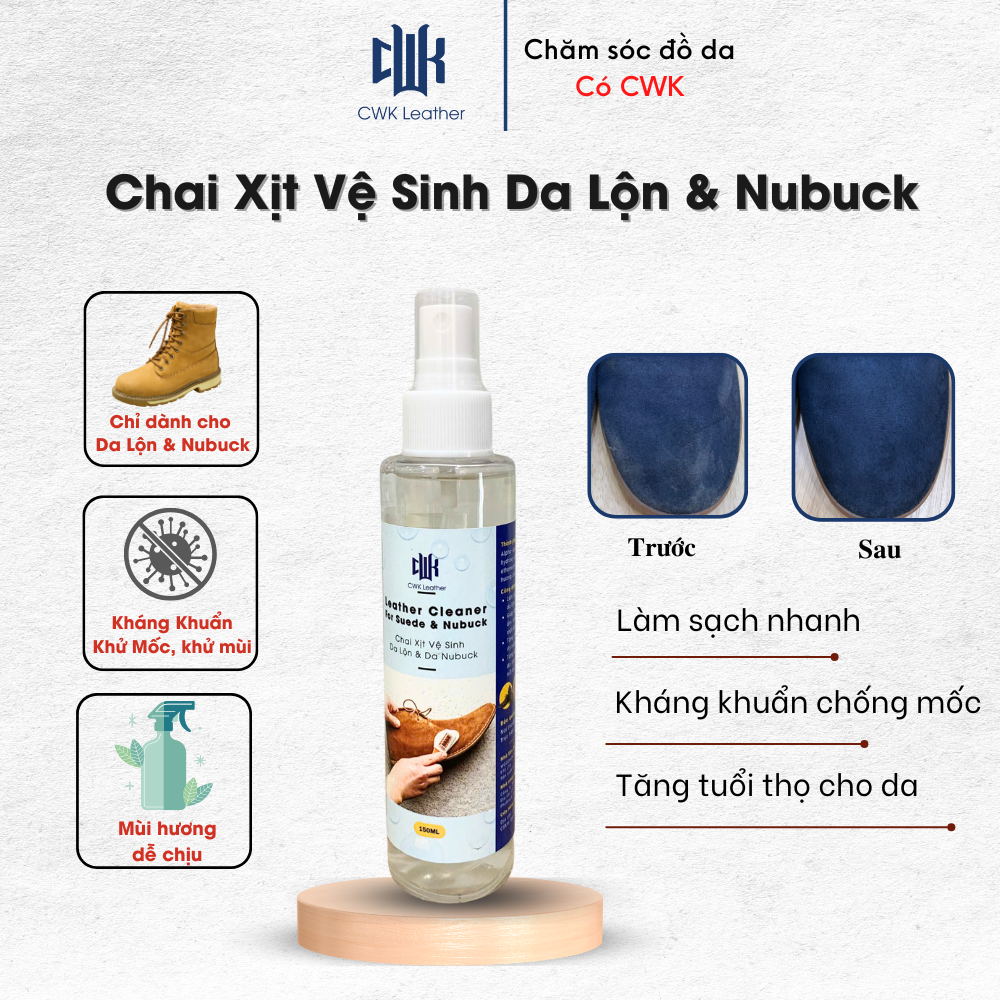 Chai vệ sinh da nubuck và da lộn