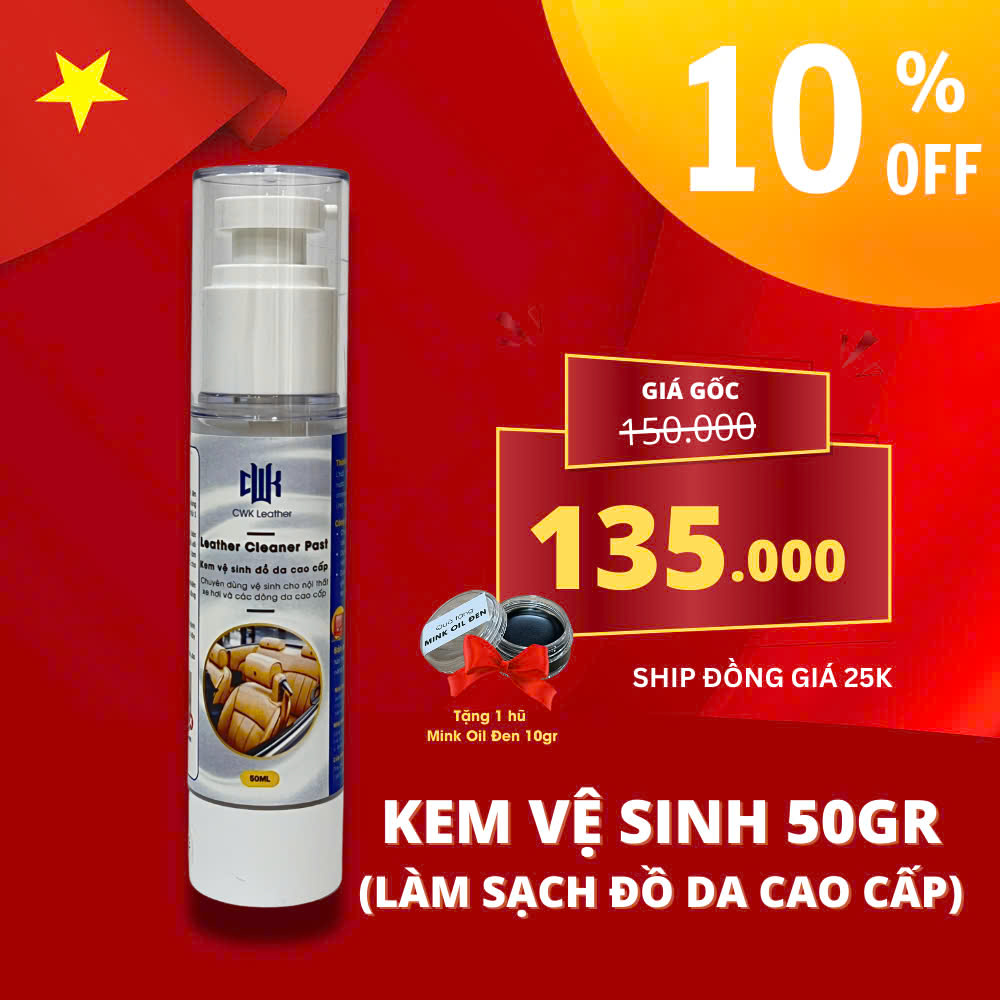 Kem vệ sinh đồ da lau sạch túi da, làm sạch giày da, vệ sinh áo da, ví da